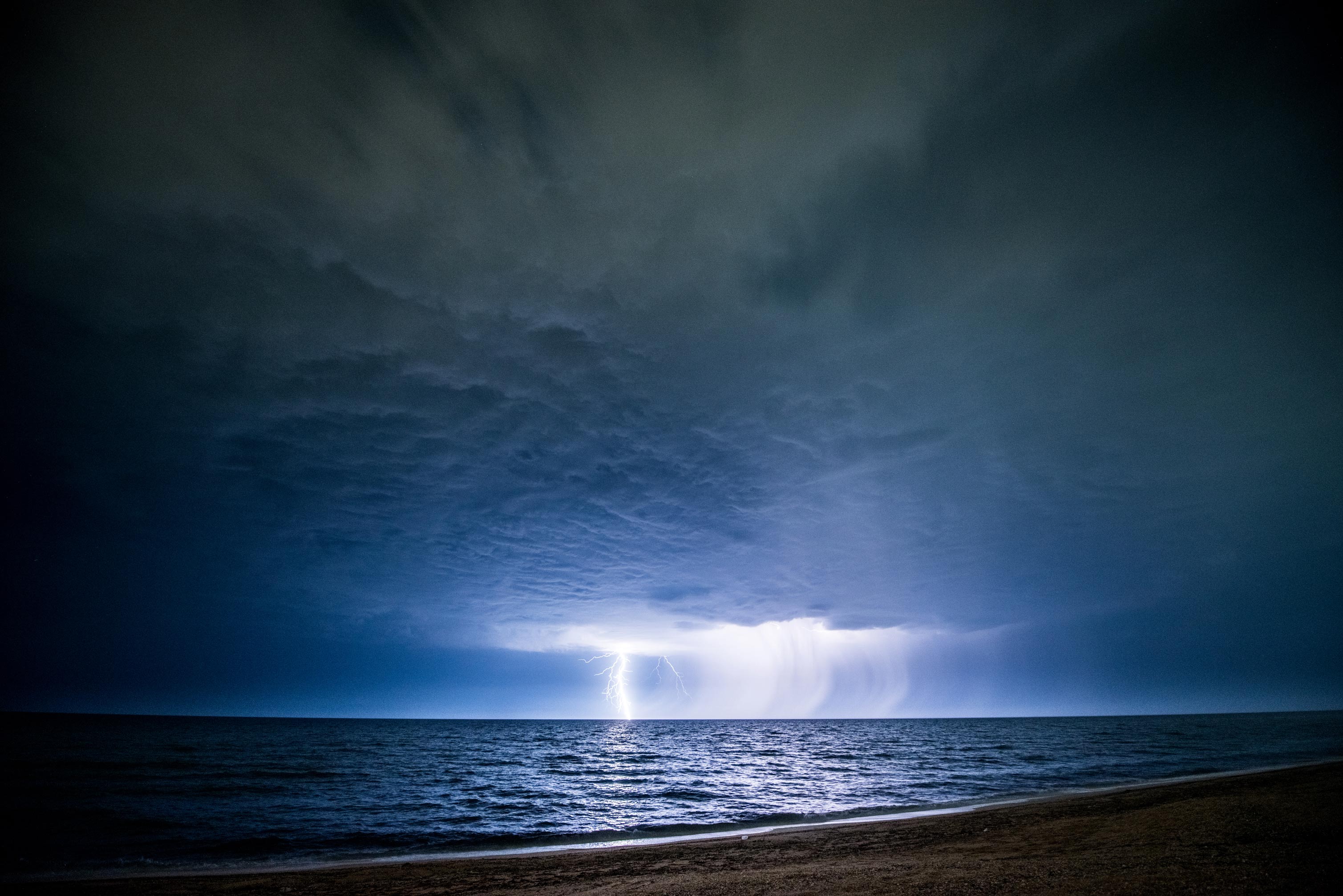 Gewitter über Meer